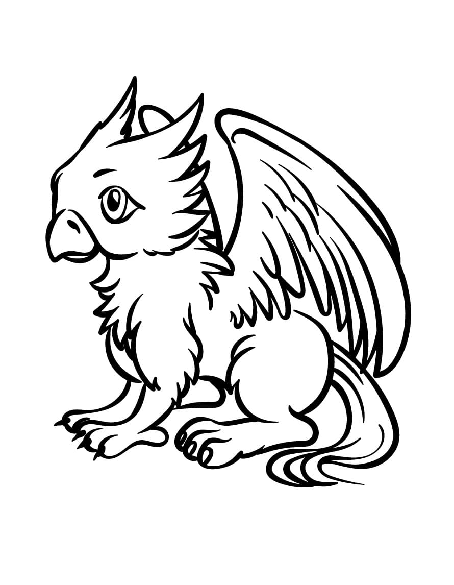Ancient Egyptian Griffin Image For Kids Coloring Page