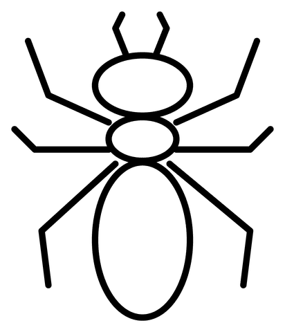 Ant Emoji For Children Coloring Page