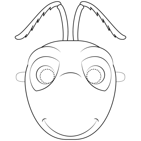 Ant Mask Coloring Page