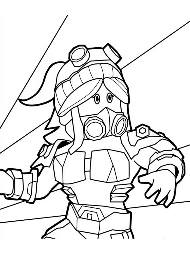 Applecake Woman Wears Warrior Armor In Roblox Coloring Page