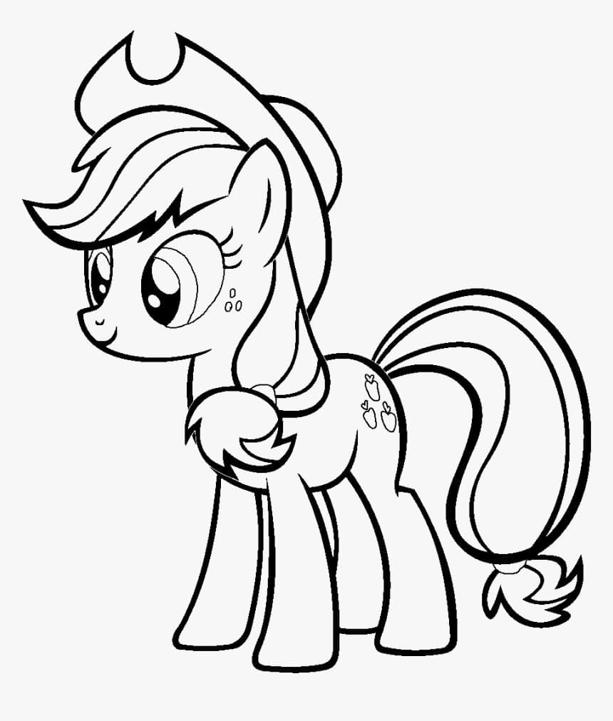 Applejack From My Little Pony Coloring Page