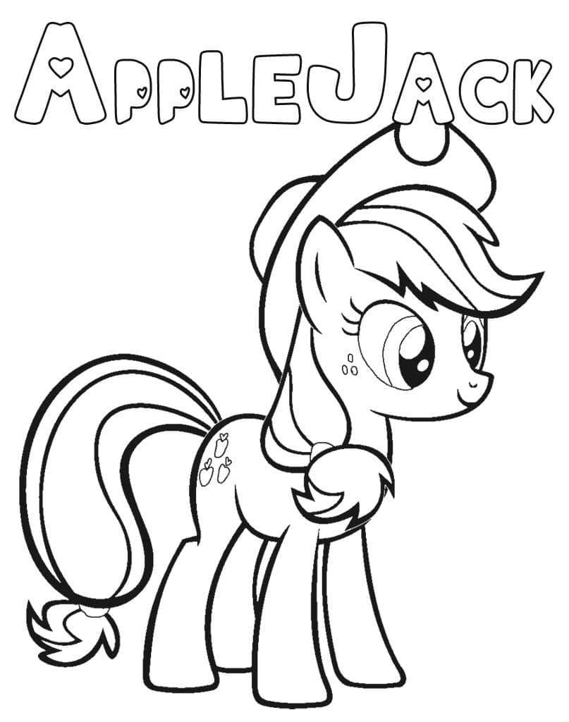 Applejack Image Coloring Page