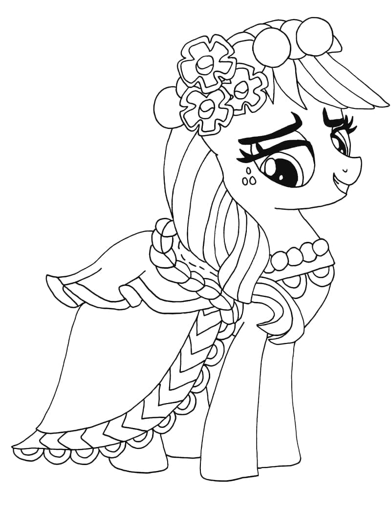 Applejack My Little Pony Coloring Page