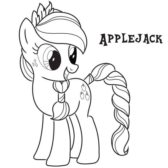Applejack Pony Image Coloring Page