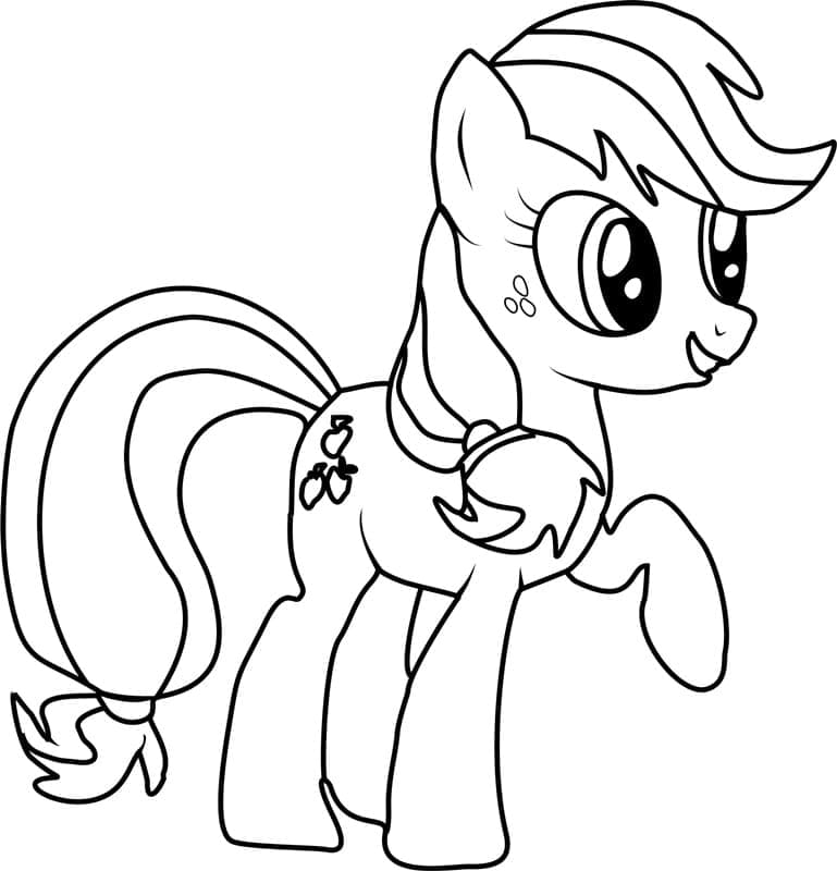 Applejack From MLP Coloring Page