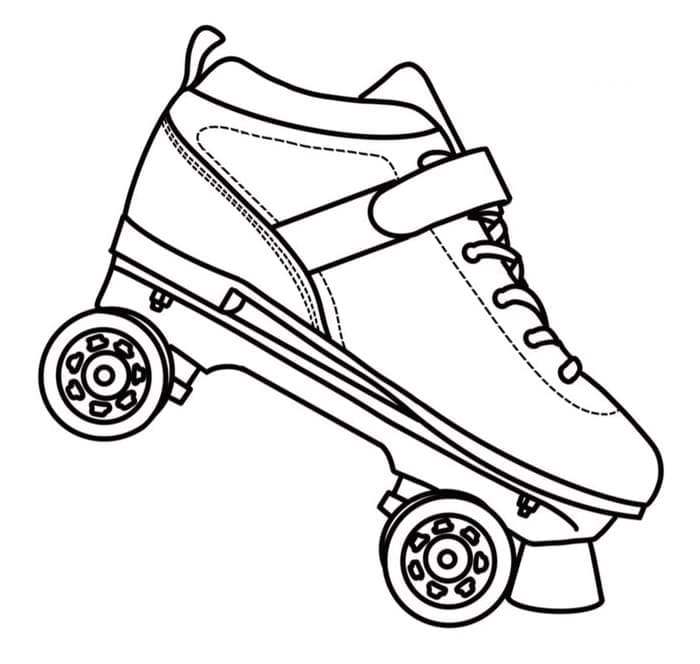 Awesome Roller Skate Image Coloring Page