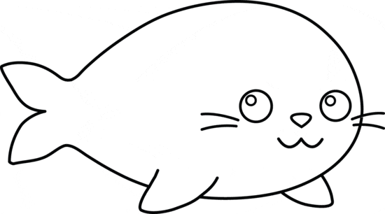 Baby Seal Picture Coloring Page