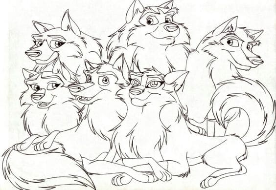 Balto And Friends Image For Kids Coloring Page