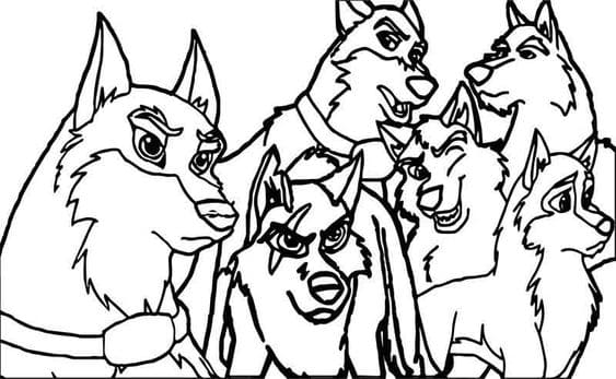 Balto And Friends Image Coloring Page