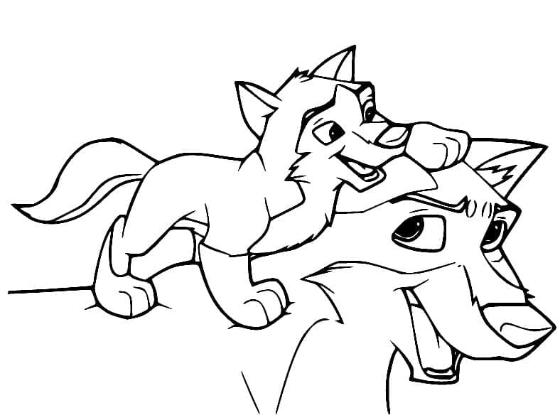 Balto and His Son Image Coloring Page