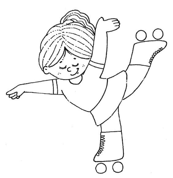 Basic Roller Skate For Children Coloring Page