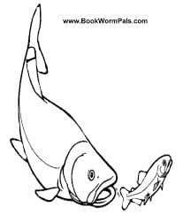 Bass Bigmouth Free Coloring Page
