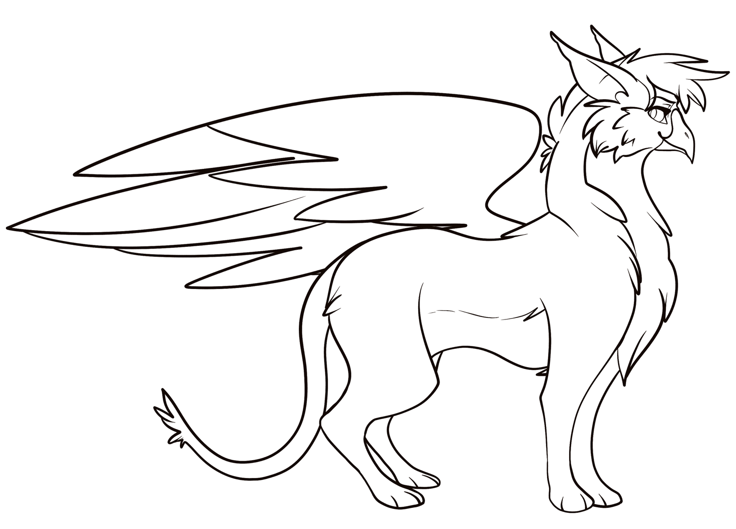Beautiful Griffin Image Coloring Page