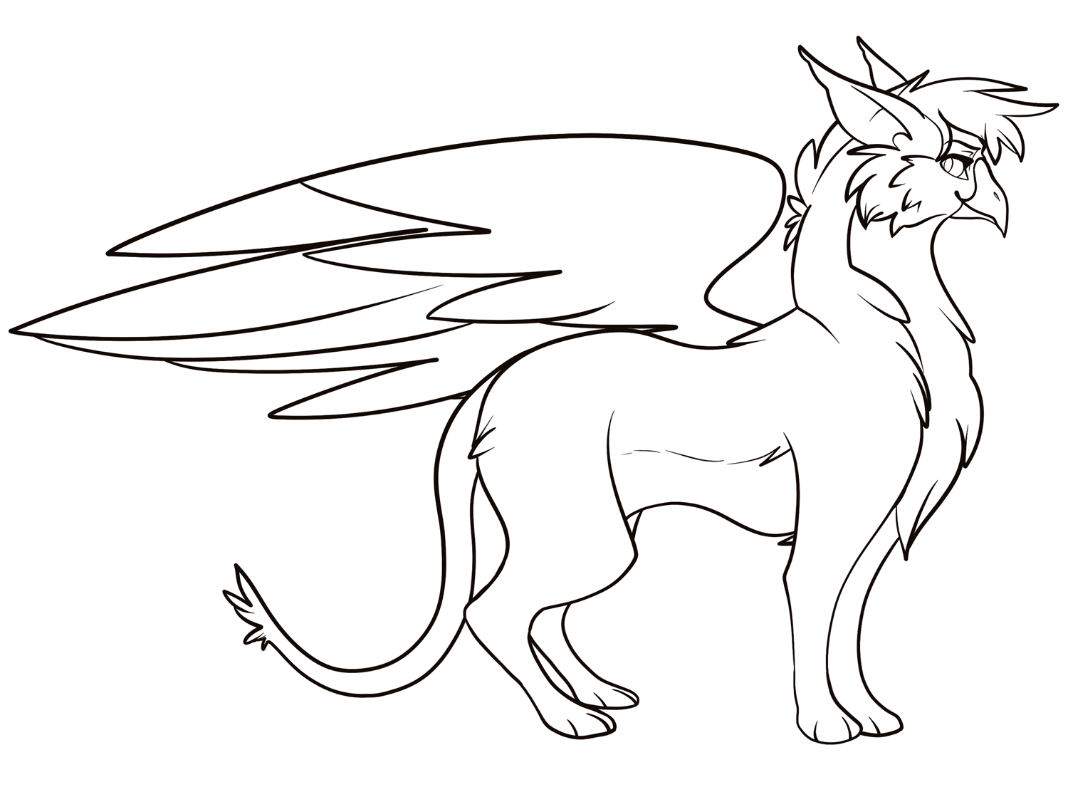 Beautiful Griffin Coloring Page