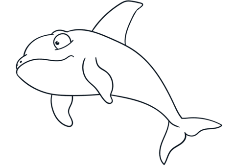 Beautiful Killer Whale Image Coloring Page