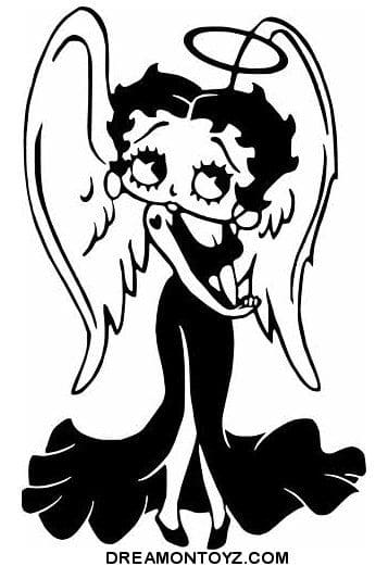 Betty Boop Angel Coloring Page