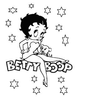 Betty Boop Baby Coloring Page
