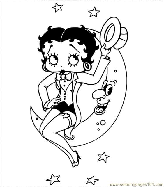 Betty Boop Beauteous Coloring Page
