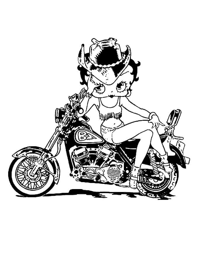 Betty Boop on Motobike