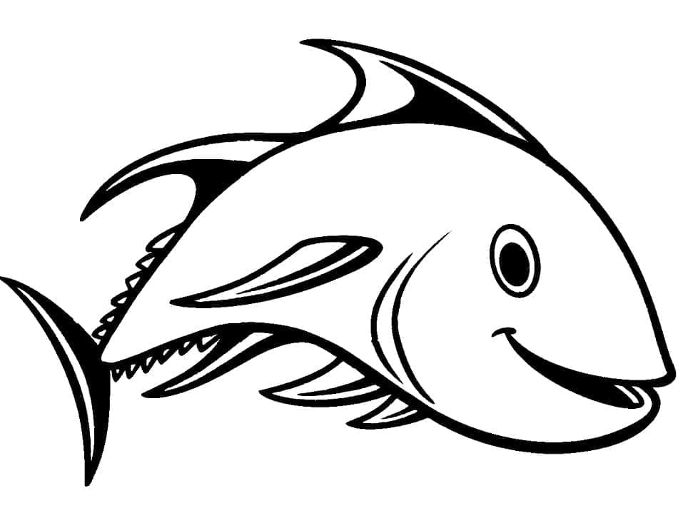 Bluefin Tuna Coloring Page