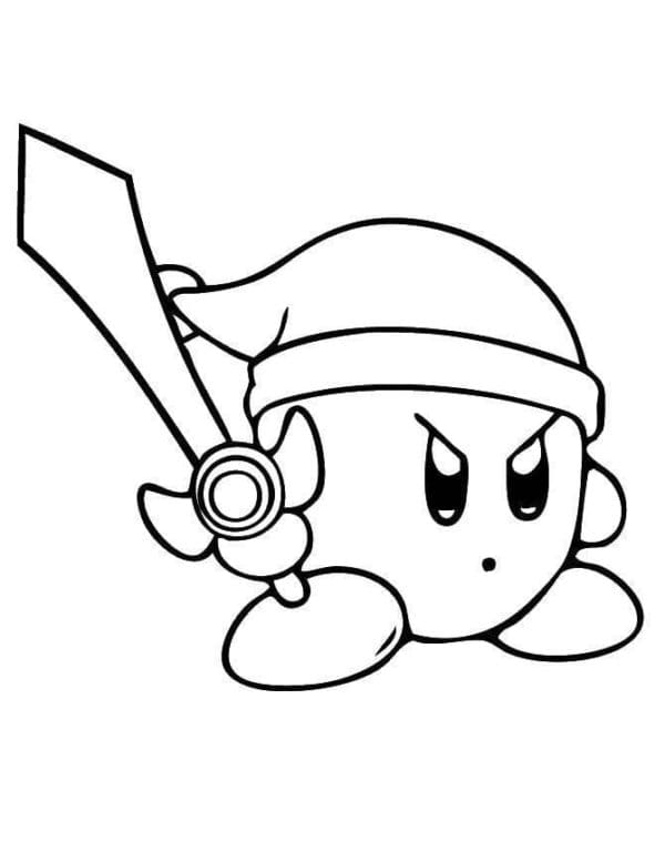 Bold Ball With A Sword Coloring Page