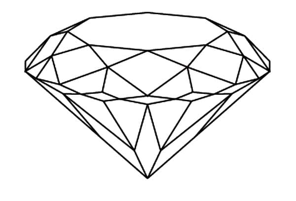 Brilliant Diamond Shape Coloring Page