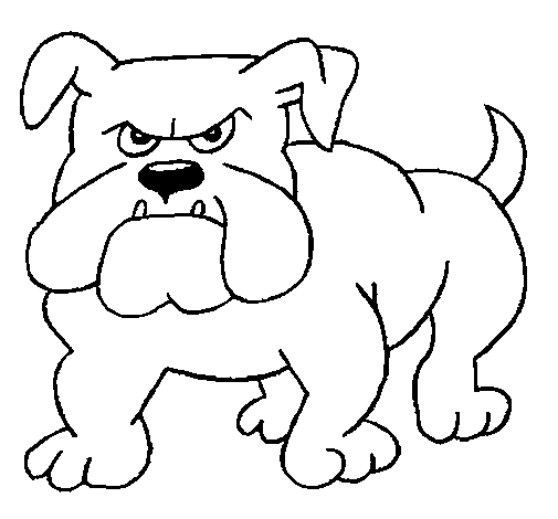 Bulldog For Kids Coloring Page