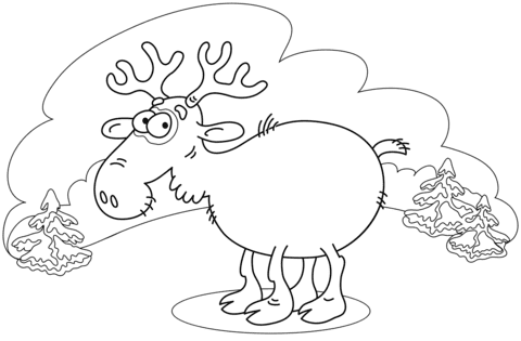 Caribou Image Coloring Page
