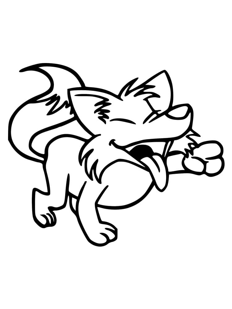Cartoon Coyote Image Free Coloring Page