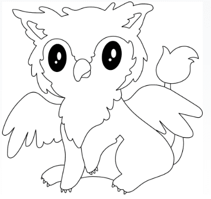 Cartoon Griffin Picture Coloring Page