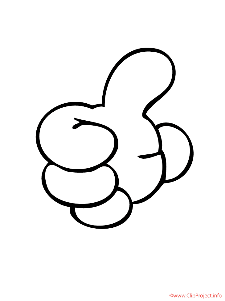 Cartoon Hand Coloring Page
