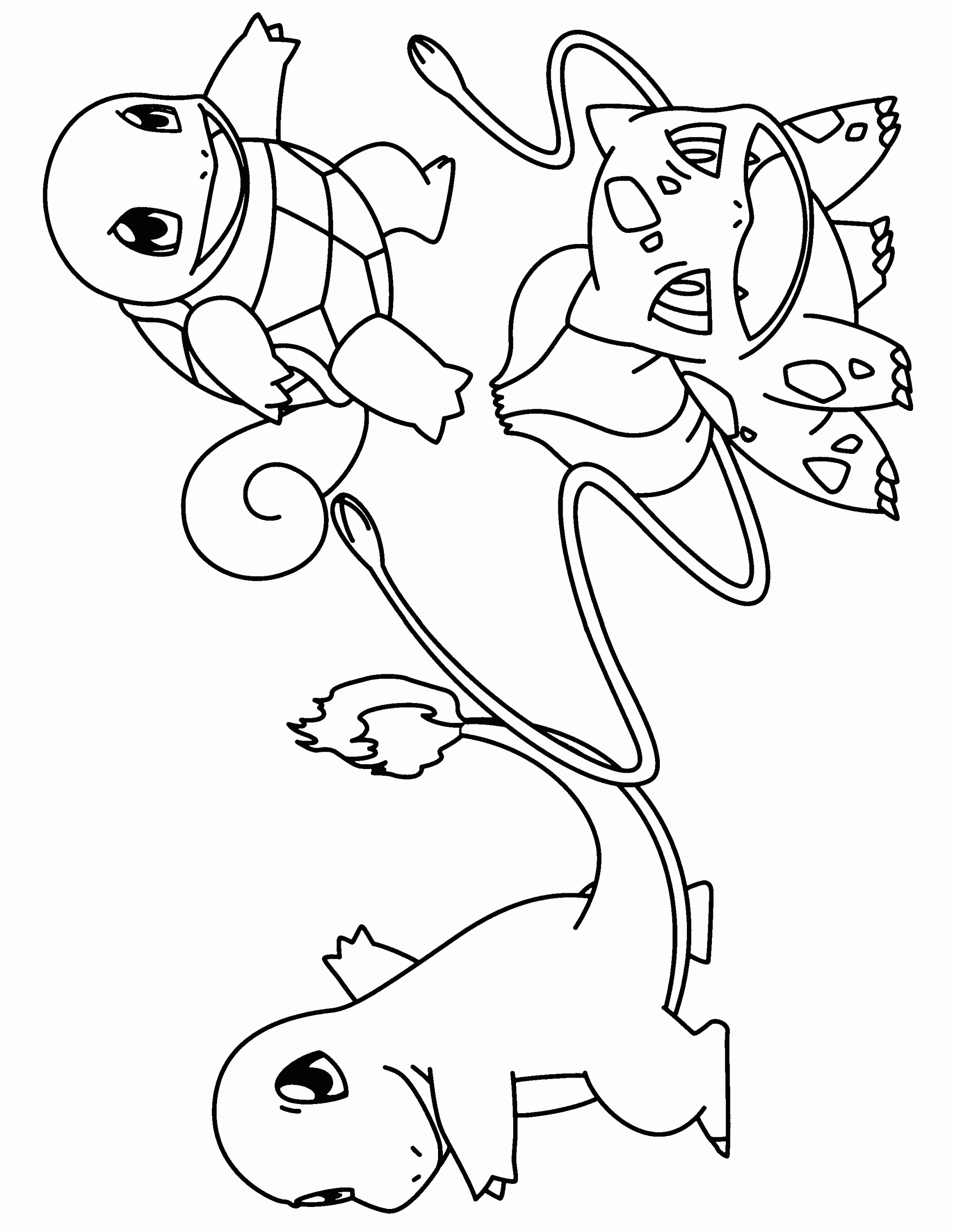 Charmander Black And White Image Coloring Page