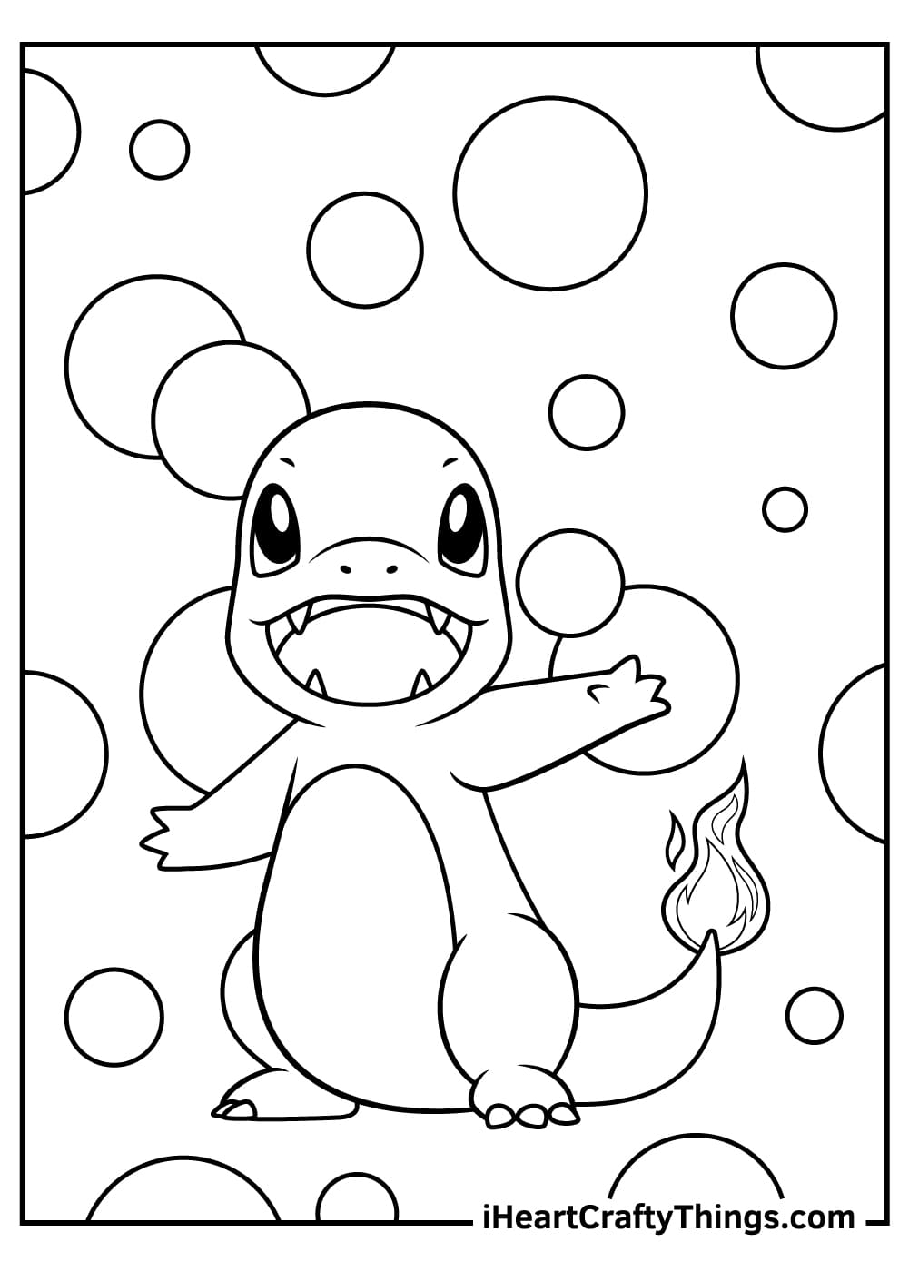 Charmander Cute Image Coloring Page