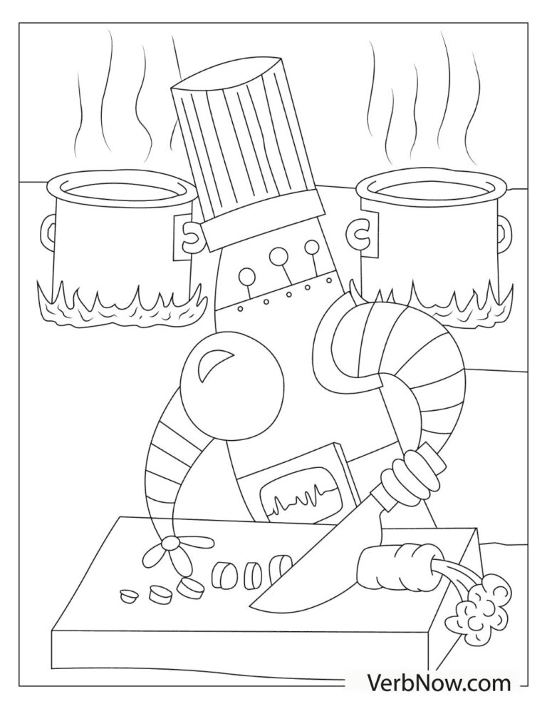 Chef Robot Slicing A Carrot