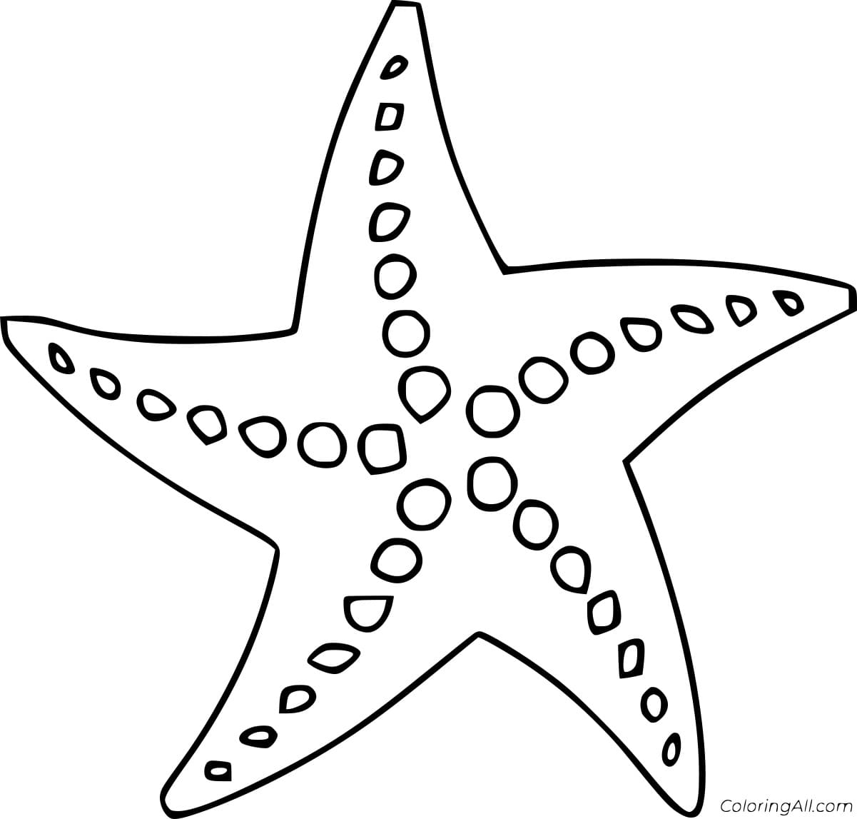 Circle Starfish Image Coloring Page