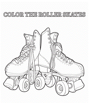 Color The Roller Skates Coloring Page