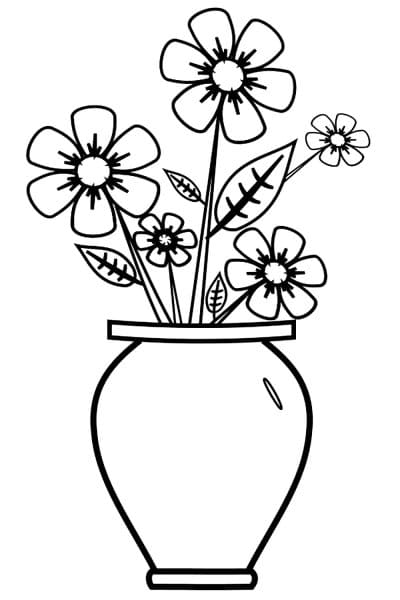 Coloring A Vase With Water Coloring Page