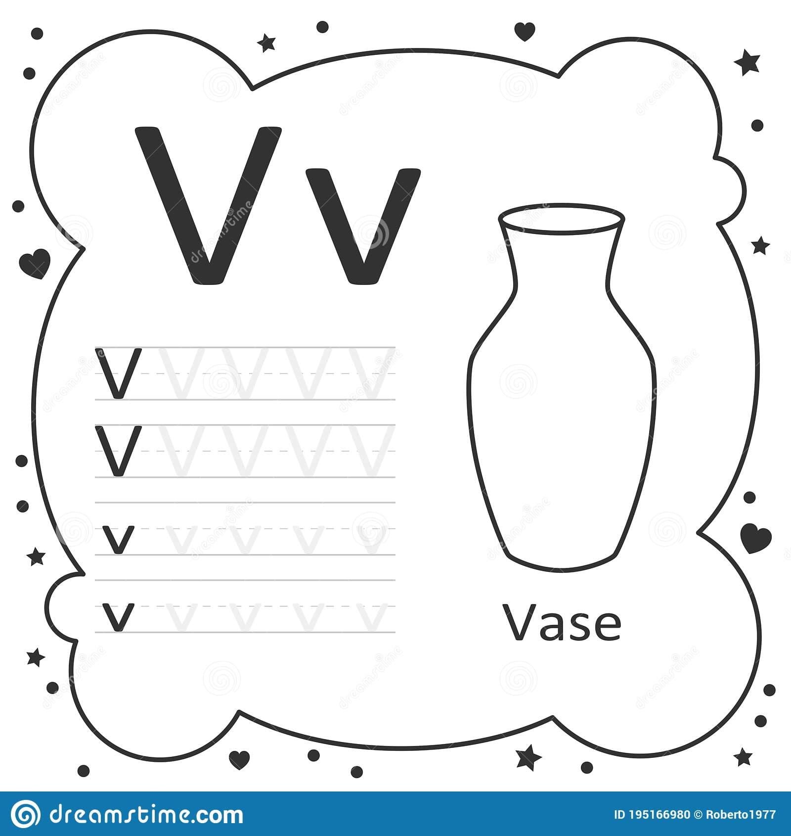 Coloring Alphabet Tracing Coloring Page