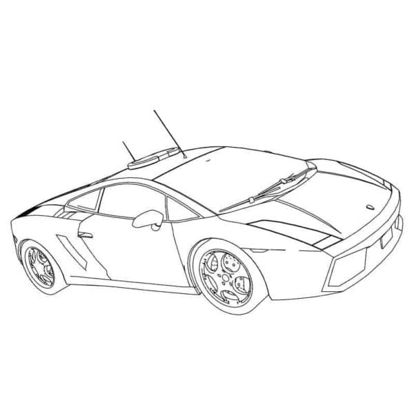 Coloring Pages Lamborghini For Kids Coloring Page