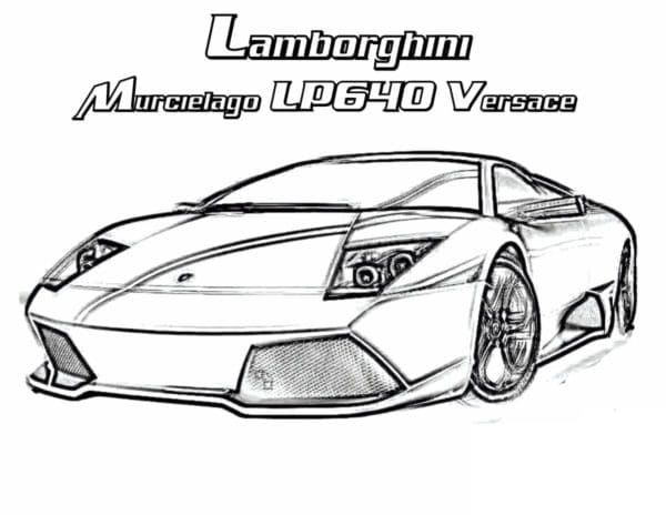 Coloring Pages Lamborghini Coloring Page