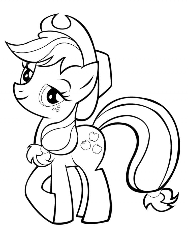 Cool Applejack Coloring Page