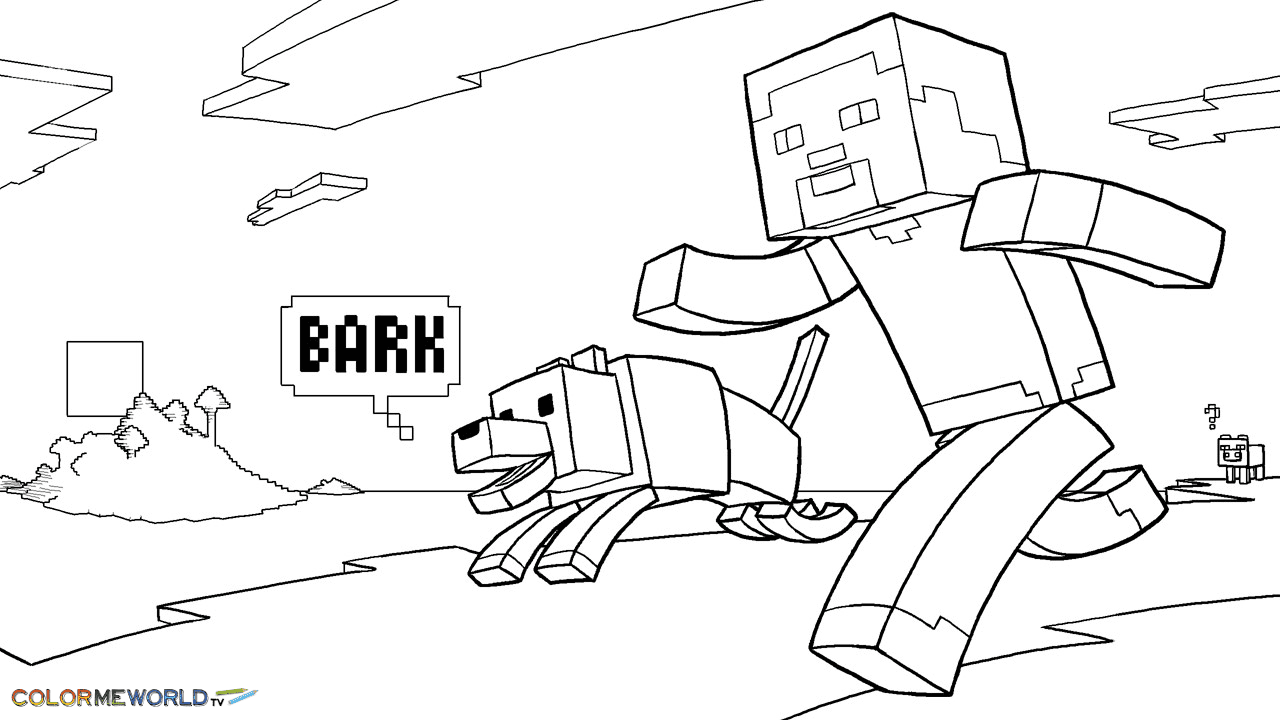 Cool Minecraft Image Coloring Page