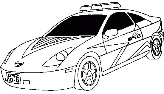 Cool Police Cars Coloring Page