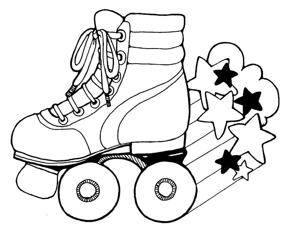 Cool Roller Skate Coloring Page