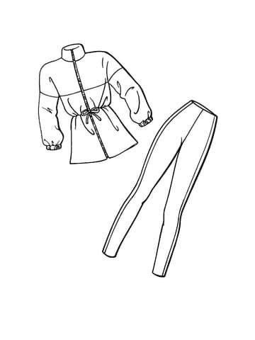 Costume For Fall season Coloring Page