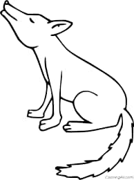 Coyote Cute Free Image Coloring Page