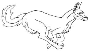 Coyote Running Image Simple