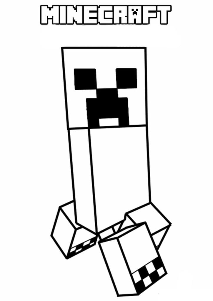 Creeper Minecraft Image Coloring Page