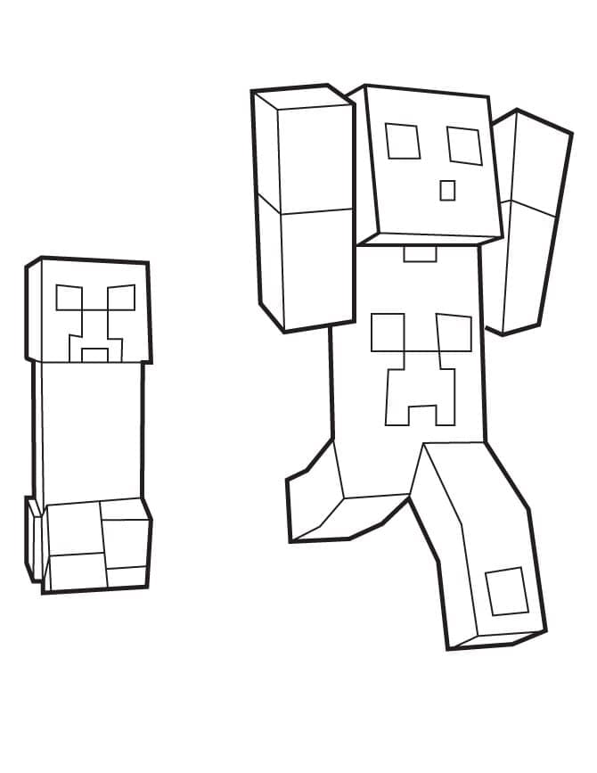 Creeper Running Coloring Page