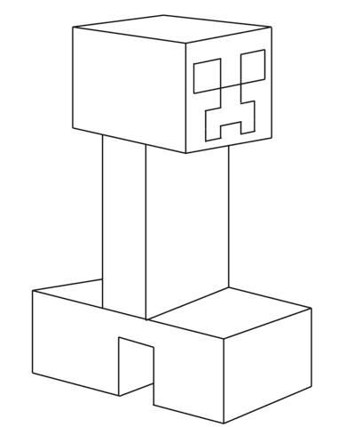 Creeper from Minecraft Image Coloring Page